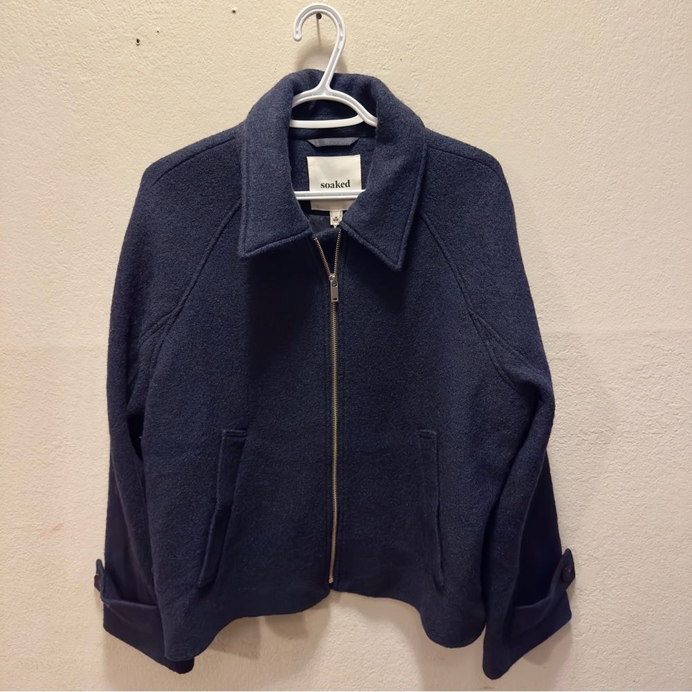 Soaked in Luxury Women's Dark Blue Utility Jacket - Picture 3 of 9